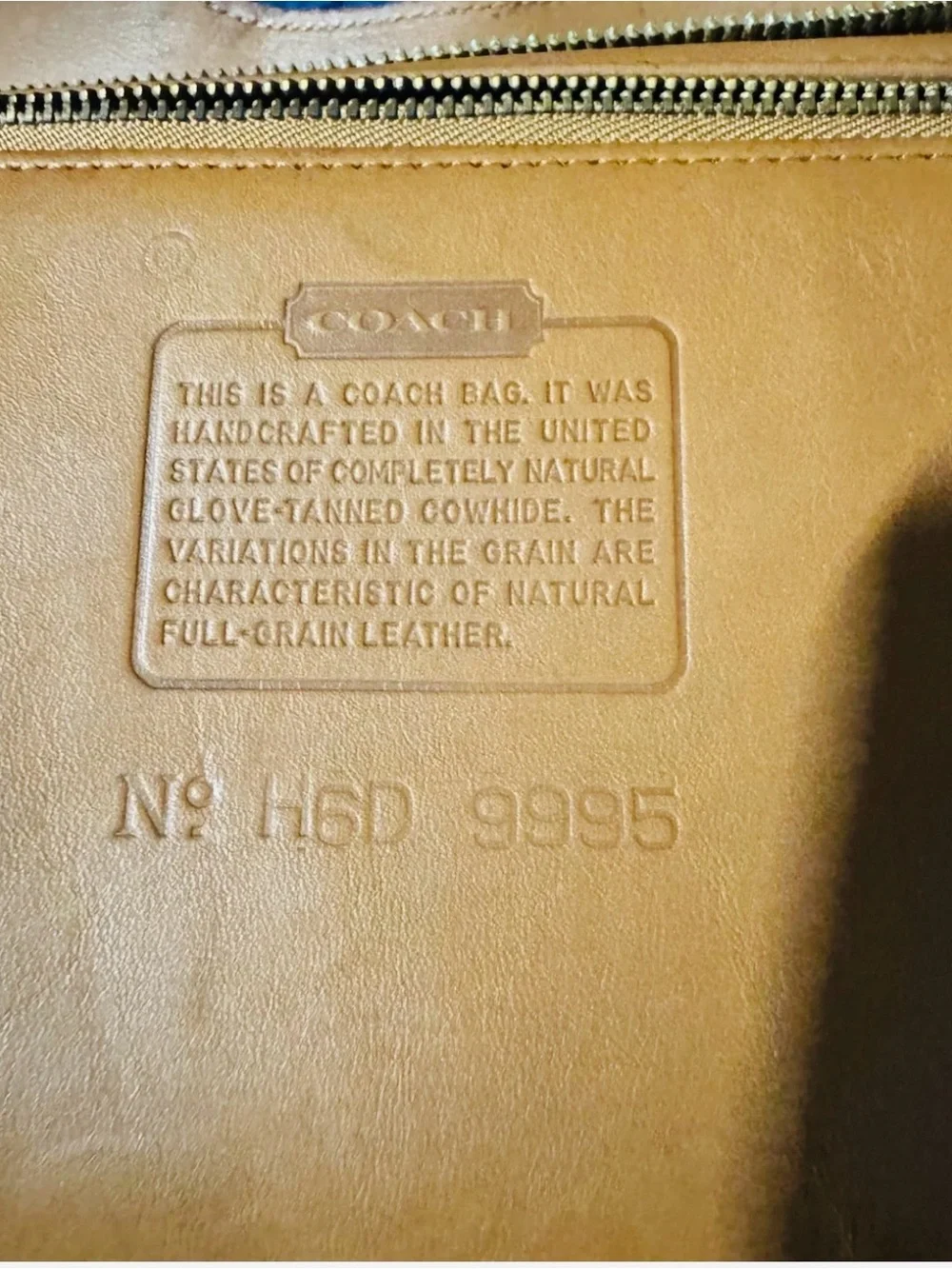 COACH 9995 Vintage Brown Leather Bag With Crossbody Strap
